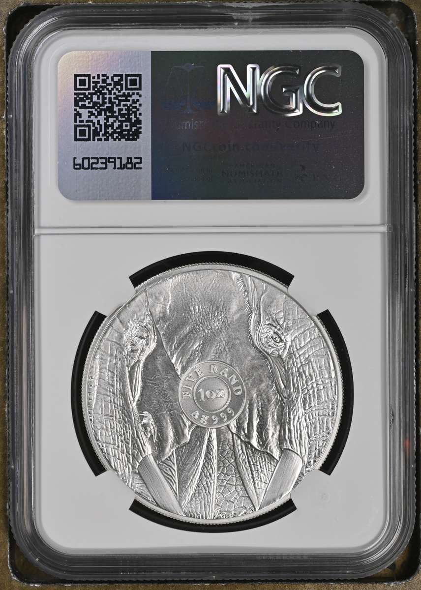 2024 South Africa - Elephant Big 5 Series 3 - 1oz Silver - NGC Grade MS 70 - Big 5 Series III S5R