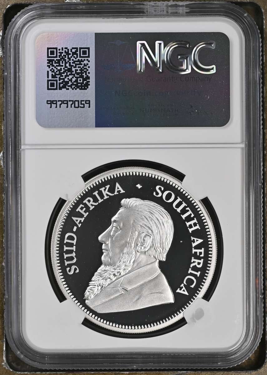 South Africa 1oz Silver Krugerrand SR5 Big 5 Series 3 Elephant Privy 2024 NGC Grade PF70 - Proof