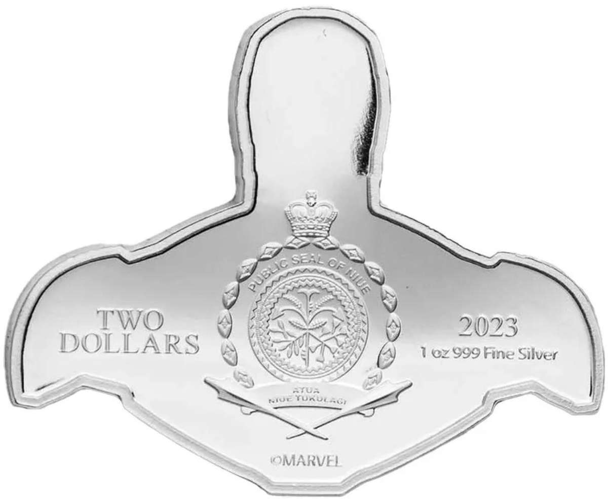 Marvel® Iron Man Colourised 1oz Silver $2 Niue 2023.