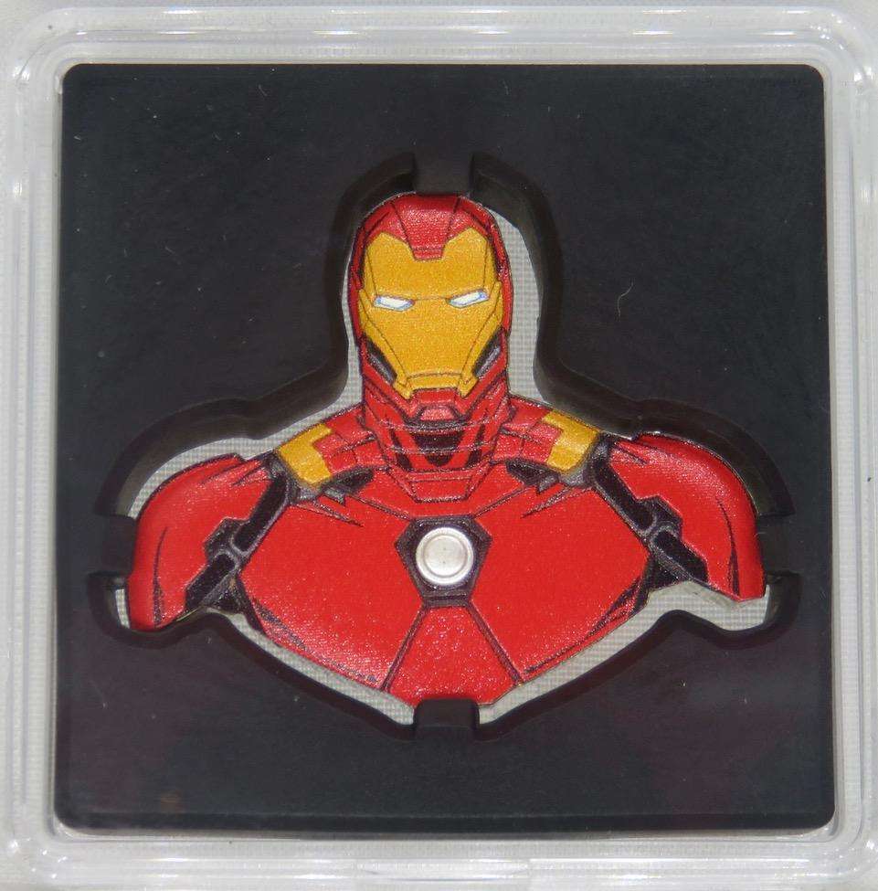 Marvel® Iron Man Colourised 1oz Silver $2 Niue 2023.