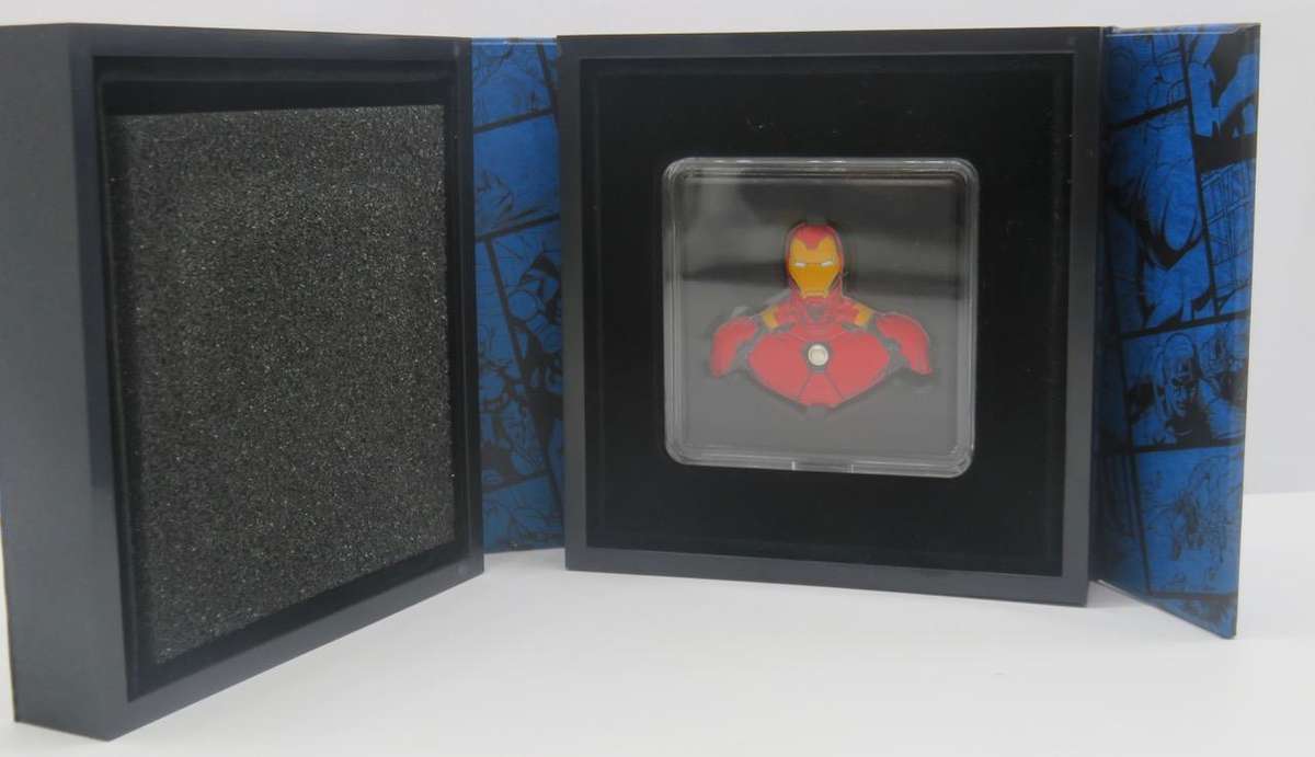 Marvel® Iron Man Colourised 1oz Silver $2 Niue 2023.