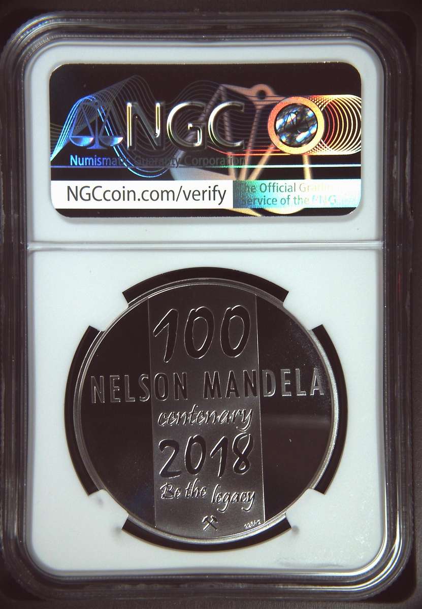 2018 1oz Norway Nelson Mandela 100th Anniv. of Birth Official Mint Medal SILVER NGC Grade Gem PROOF