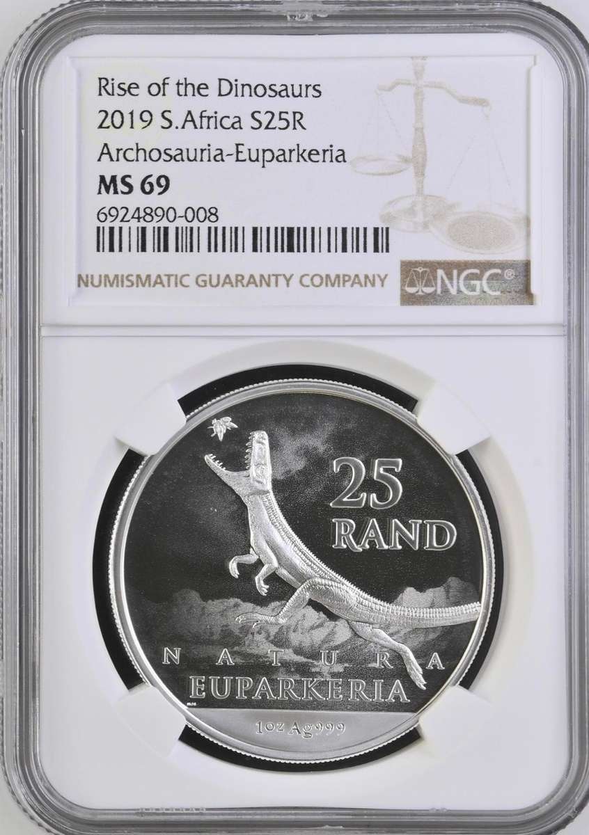 RSA: Silver R25 (1oz) Dinosaurs 2019 MS 69 NGC.