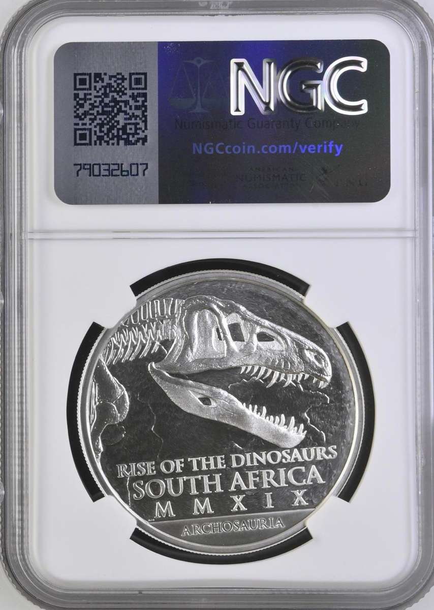 RSA: Silver R25 (1oz) Dinosaurs 2019 MS 69 NGC.