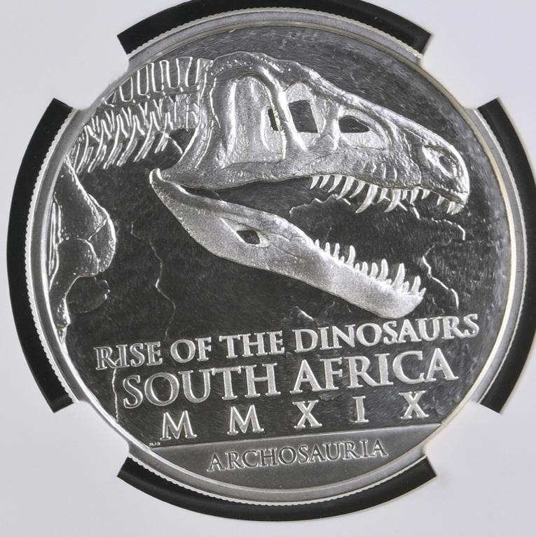 RSA: Silver R25 (1oz) Dinosaurs 2019 MS 69 NGC.