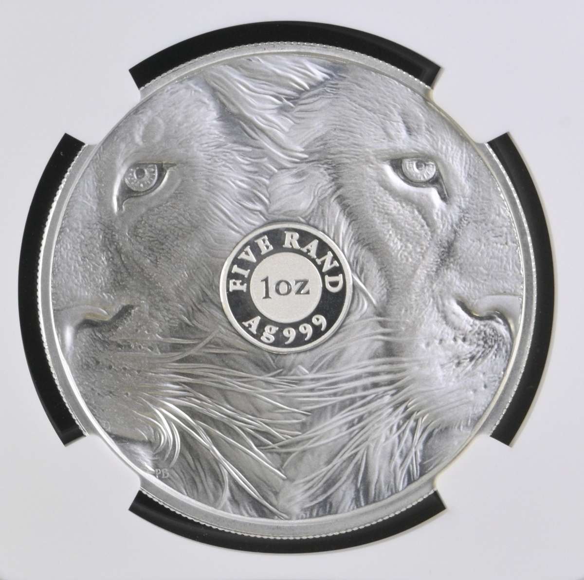 South Africa: 2019 1oz Silver R5 Big 5 Series II  Lion PF 68 Ultra Cameo NGC Graded PF 68