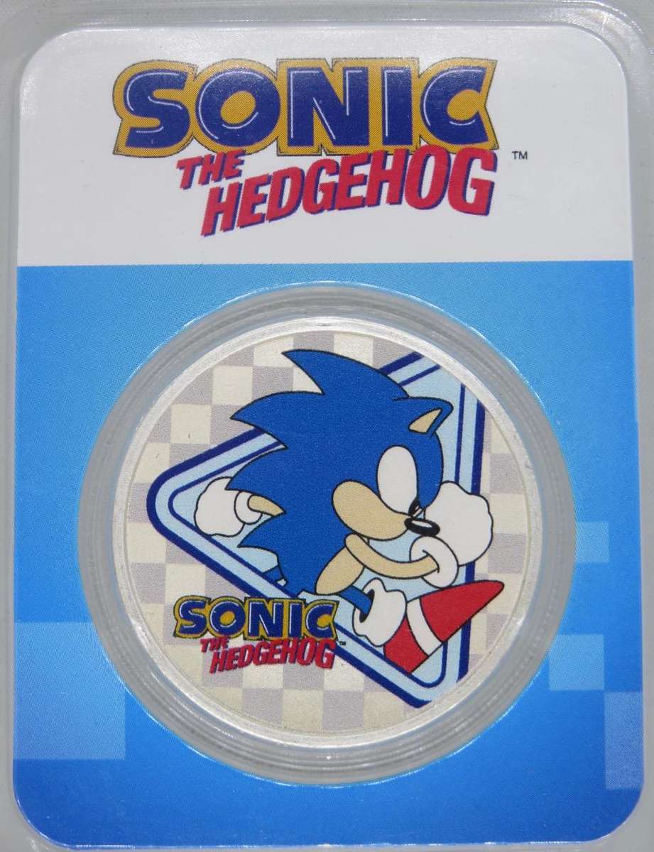 Sonic the Hedgehog Colourised $2 (1oz) Silver Niue