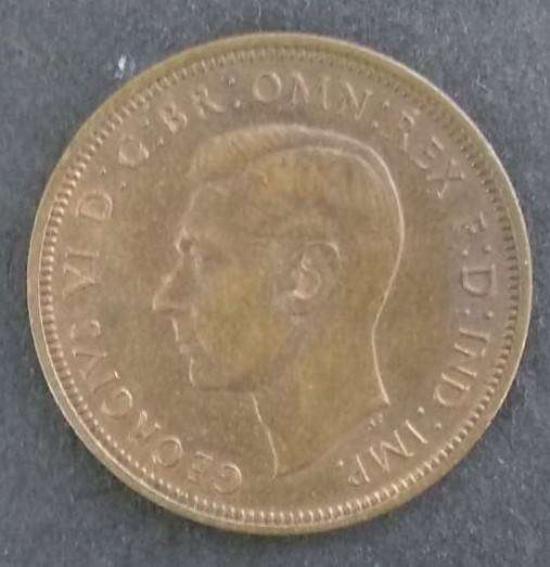 Great Britain - 1937 - Geo 6 - ½d copper coin half penny uncirculated . Clean condition . Q5014 .