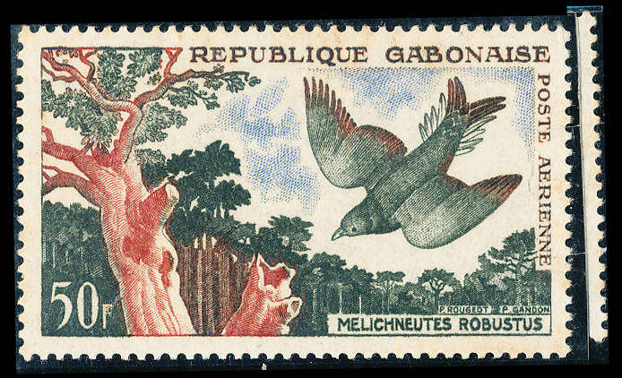 Gabon - 1961 - Birds Air - set of 5 mint hinged toned gum . SG 170-174 .