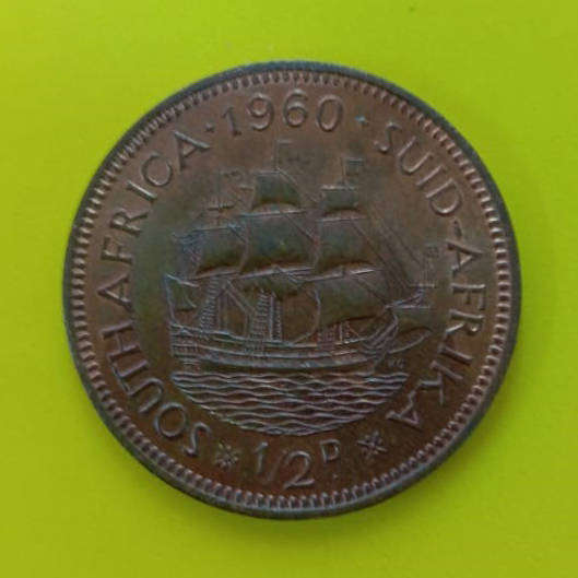 South Africa - 1960 - Eliz 2 - ½d (½ penny) condition as per scans . Q5074 .