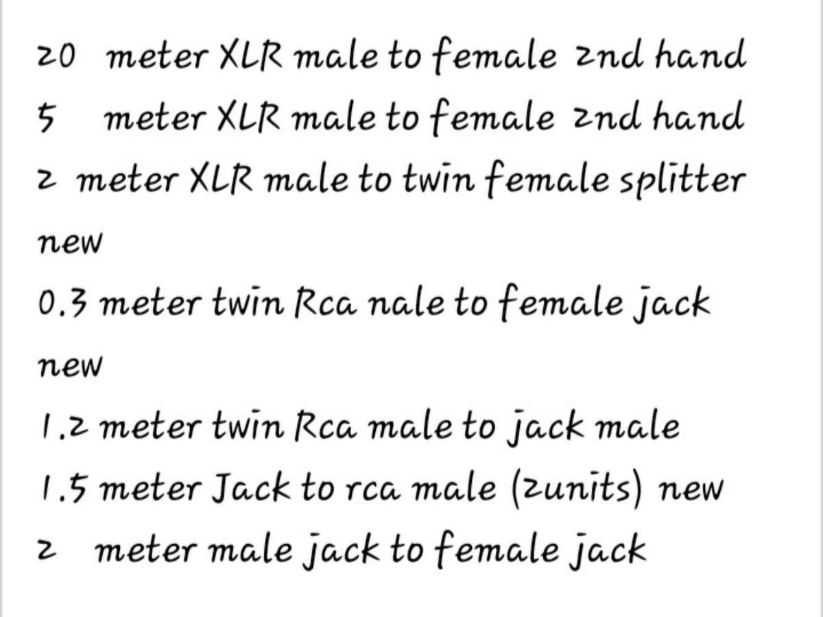 Audio cables new and used