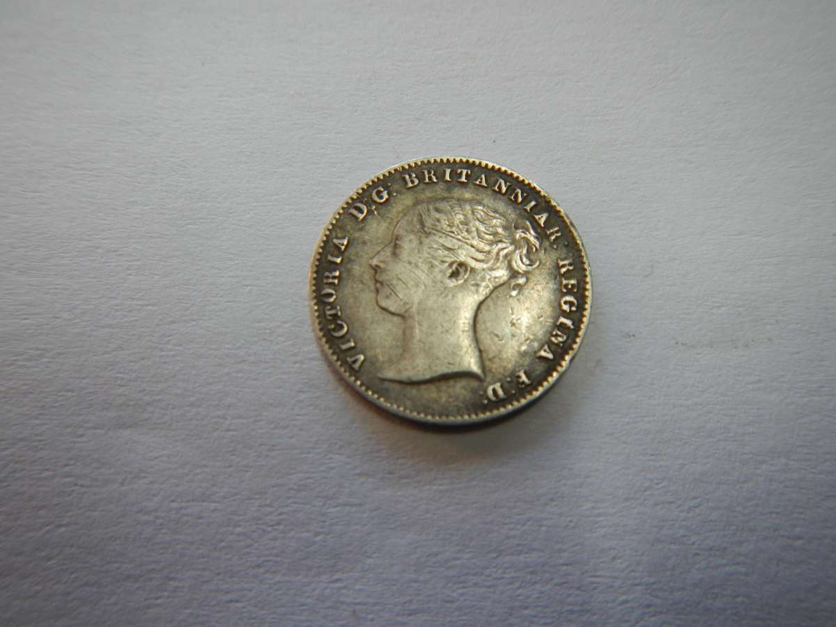 SILVER Victorian 1859 three pence