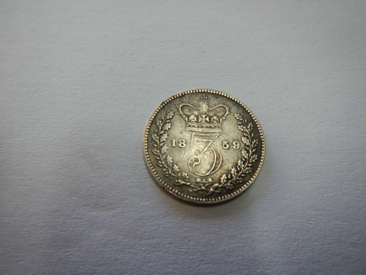 SILVER Victorian 1859 three pence