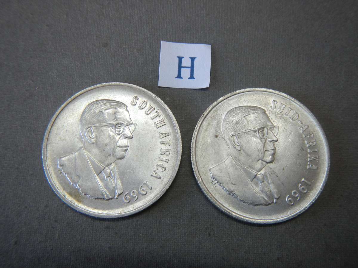 South Africa Silver R1 set 1969 English & Afrikaans