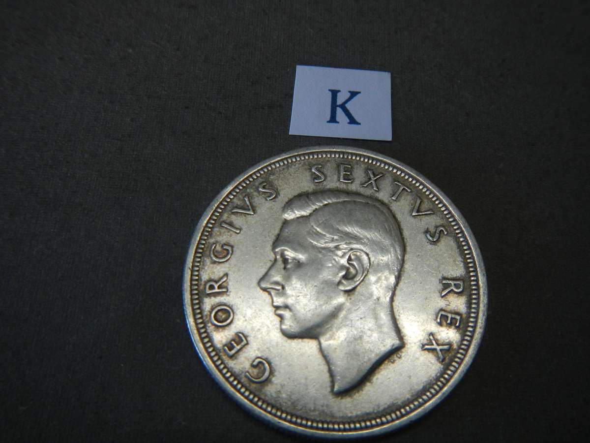 1949 SILVER 5 SHILLING COIN - UNION OF SOUTH AFRICA