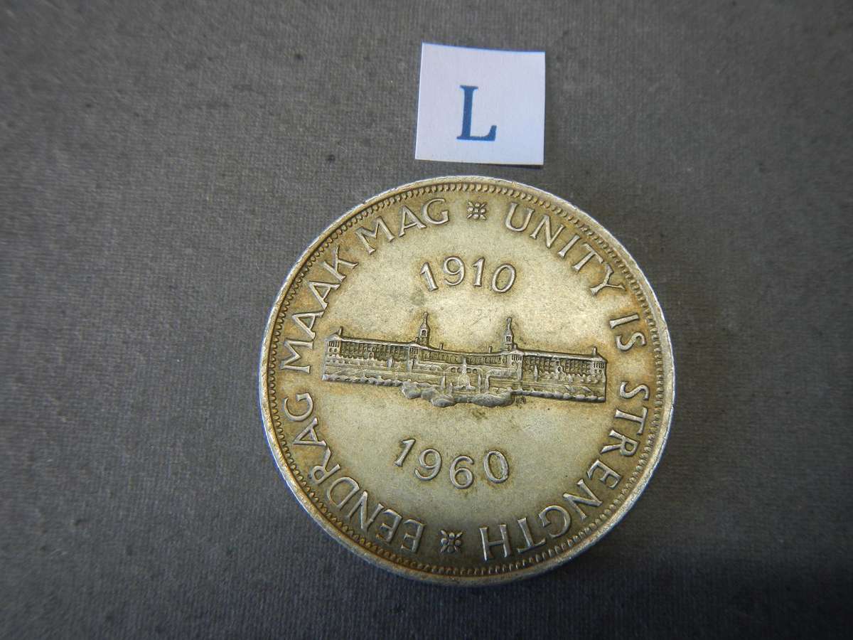 1960 SILVER 5 SHILLING COIN - UNION OF SOUTH AFRICA