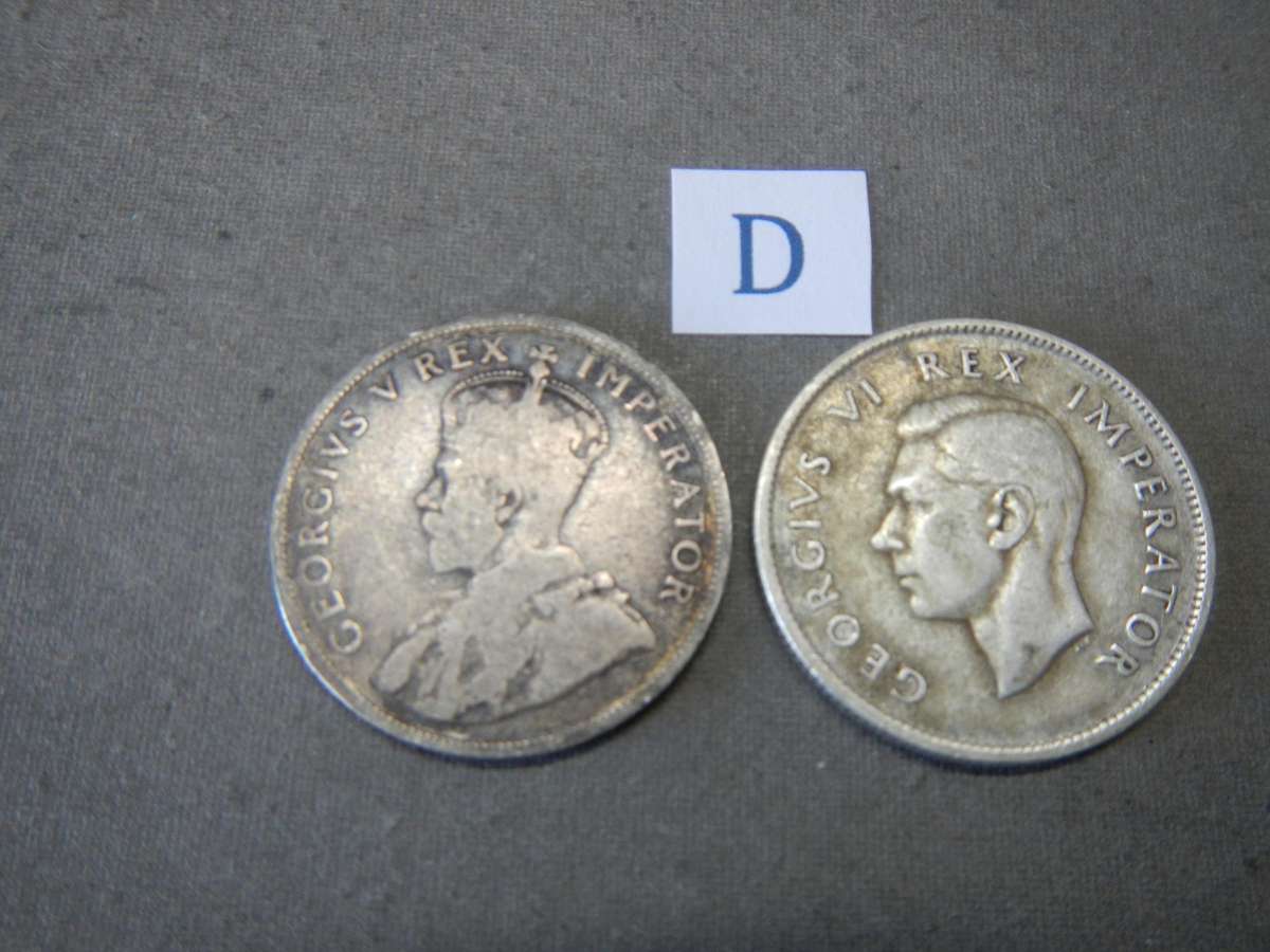 80 % SILVER -  2  TWO SHILLINGS - SA UNION - 1923-1950