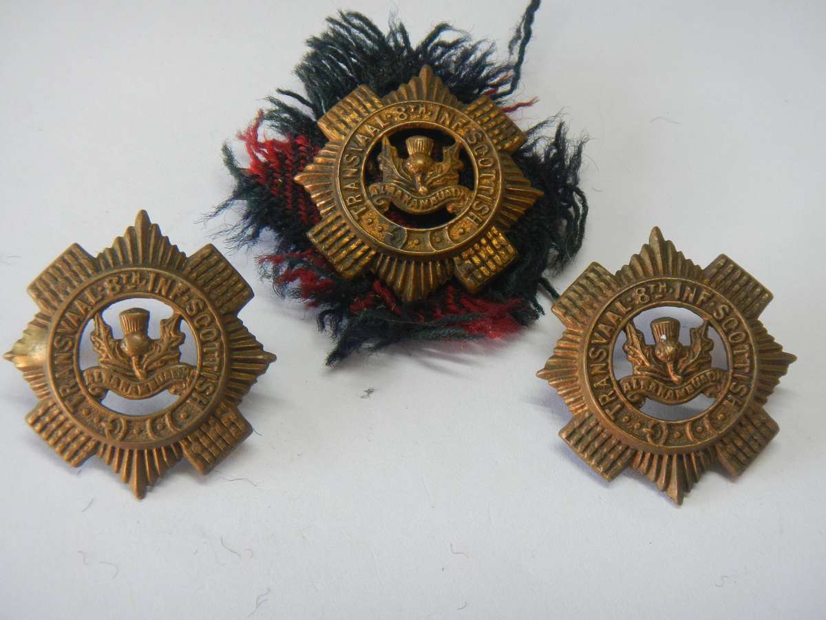 Transvaal Scottish (8th infantry) badge lot  -  see photos for condition