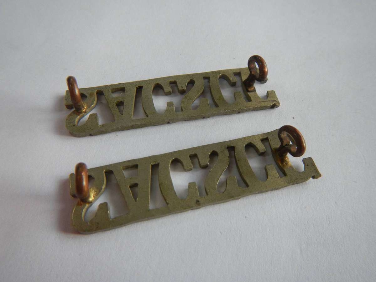 South African College School Cadet Corps - pair shoulder titles