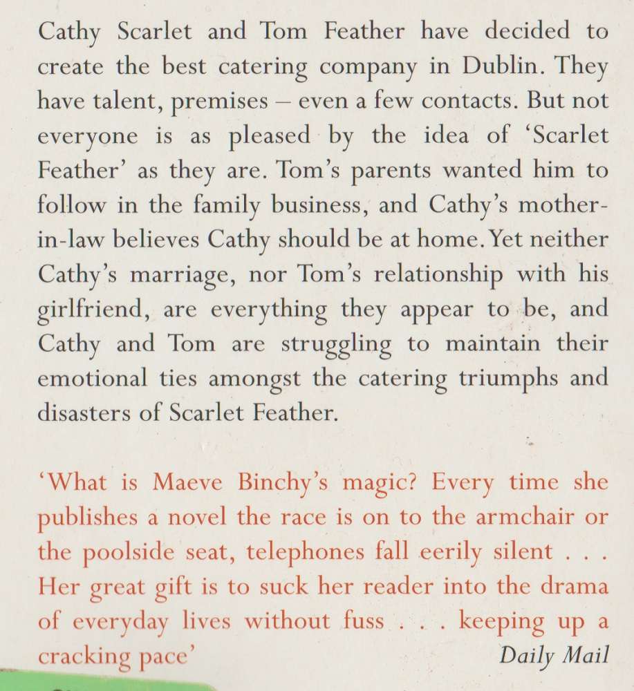 Scarlet Feather by Maeve Binchy I Paperback