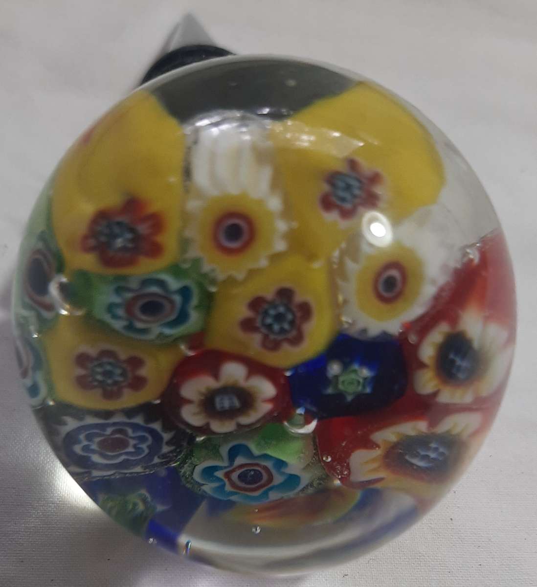 MURANO MILLEFIORI GLASS BALL WINE BOTTLE STOPPER
