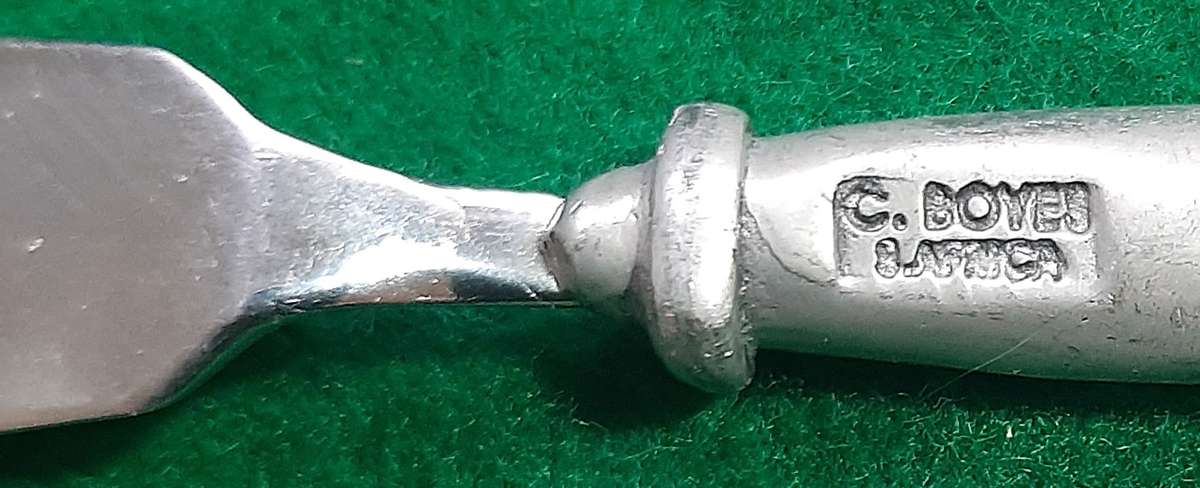 CARROL BOYES SUGAR SPOON AND BUTTER/PATE KNIFE