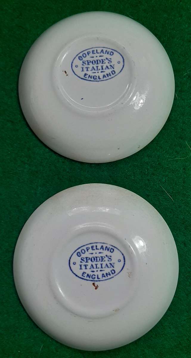 THREE SPODE MINIATURE PLATES