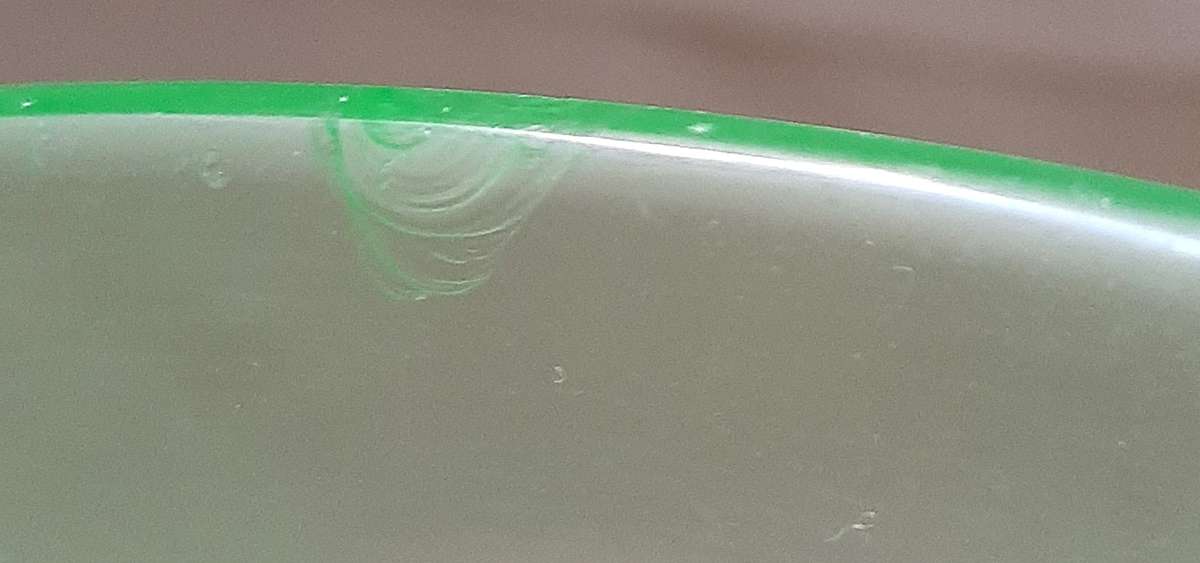 URANIUM GLASS ART DECO TRAY/PLATTER