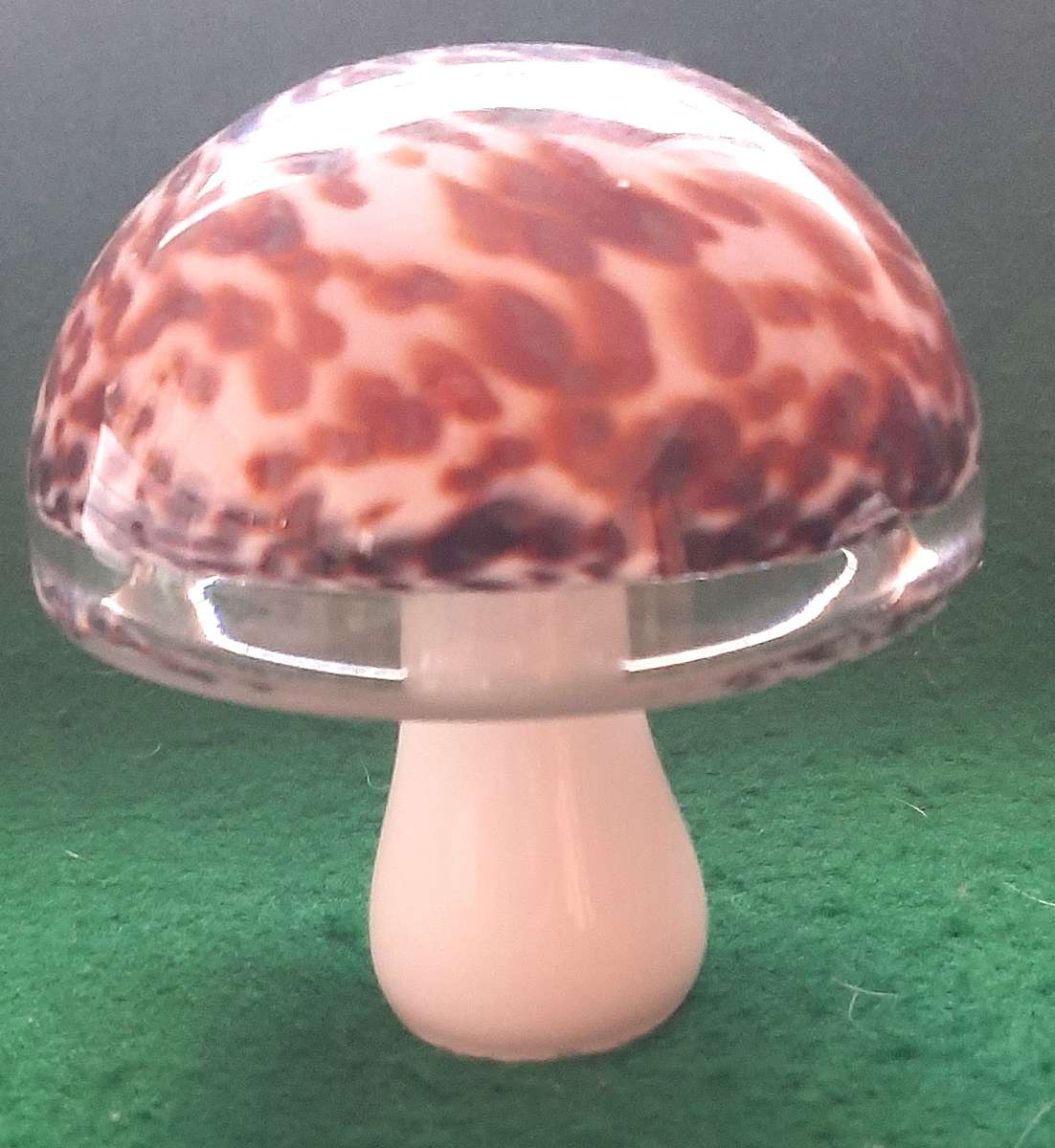 WEDGWOOD GLASS MUSHROOM SHAPED PAPERWEIGHT
