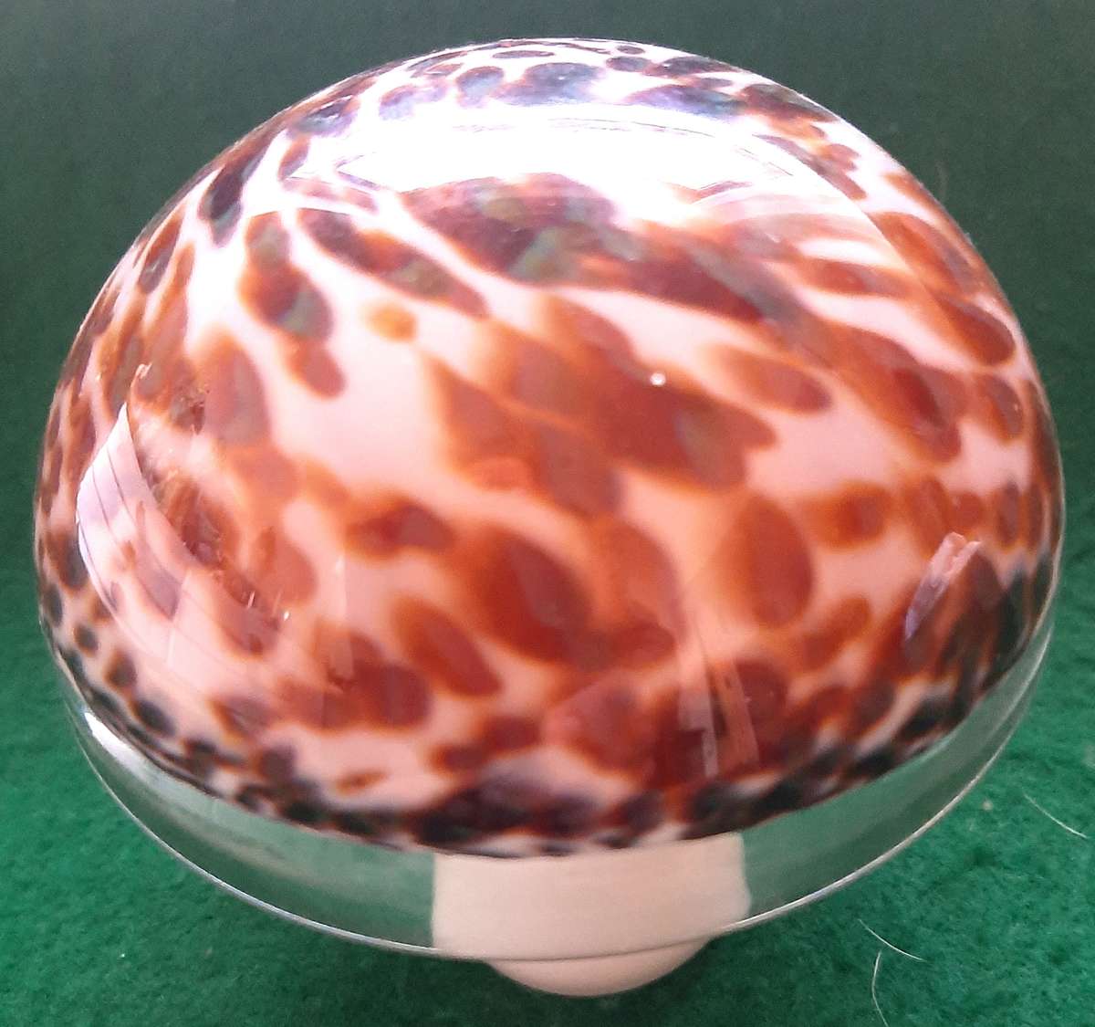 WEDGWOOD GLASS MUSHROOM SHAPED PAPERWEIGHT