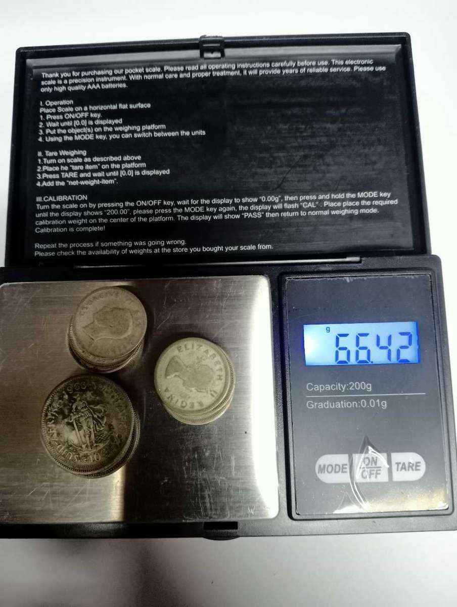 66g of 50 perc silver coins