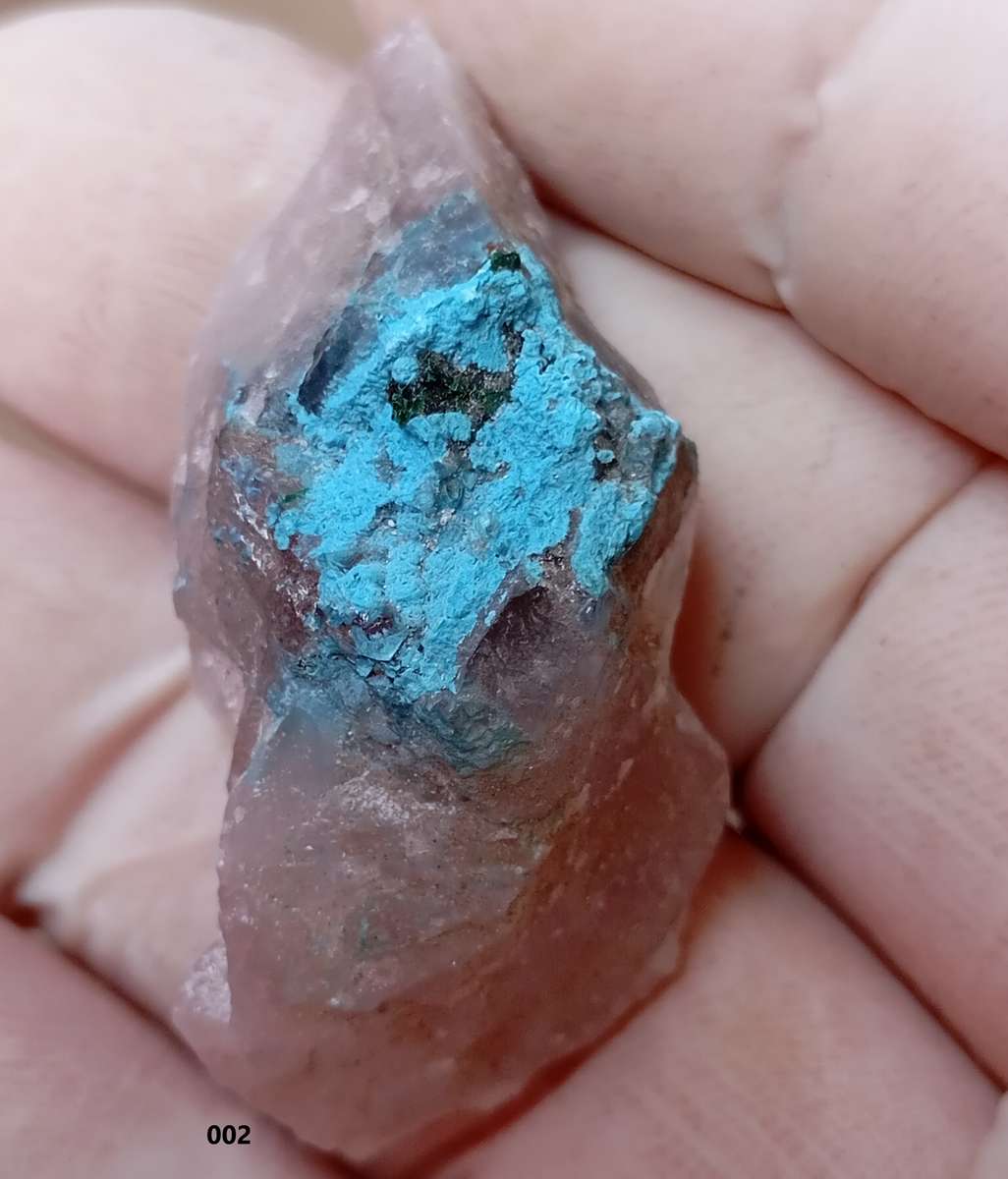 Shattuckite malachite quartz - Kaokoveld Plateau Namibia