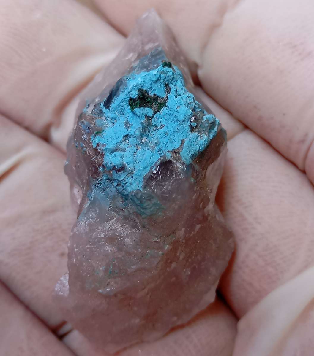 Shattuckite malachite quartz - Kaokoveld Plateau Namibia