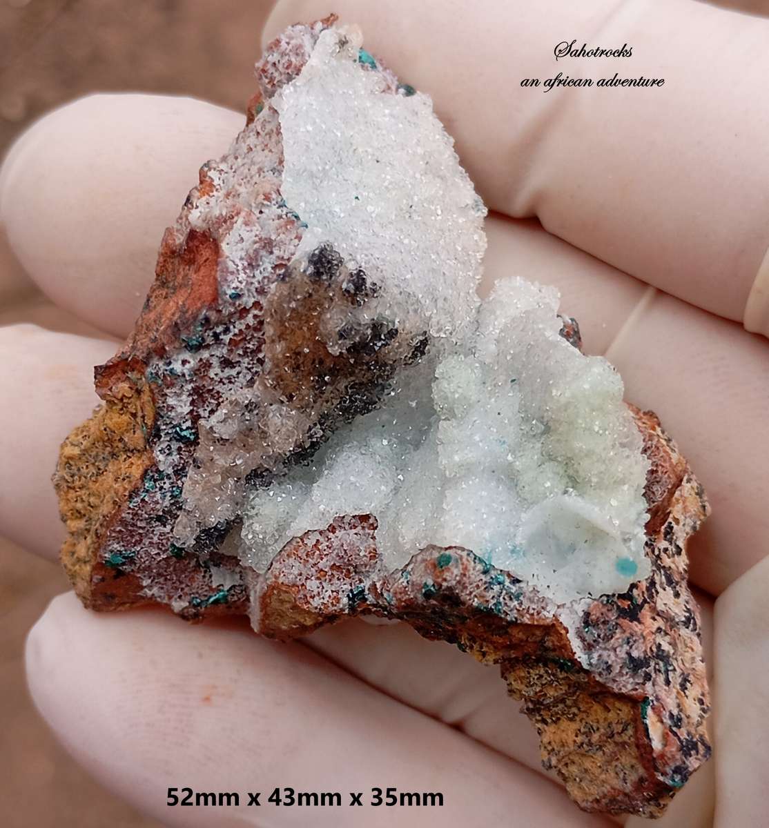 Pseudomalachite heterogenite quartz - Tenke Fungume mine DRC Congo