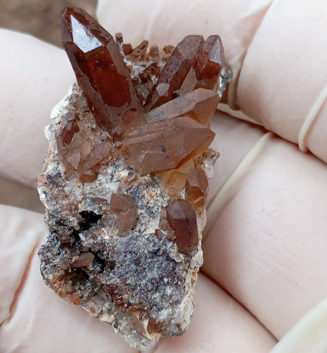 Hematite in quartz - Orange River N Cape South Africa
