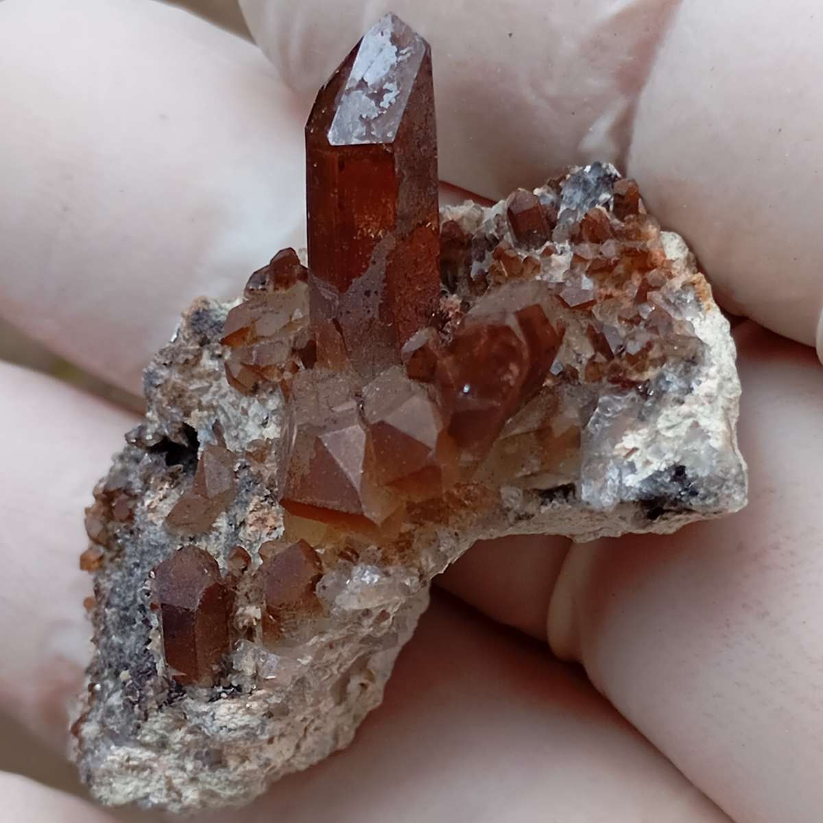 Hematite in quartz - Orange River N Cape South Africa