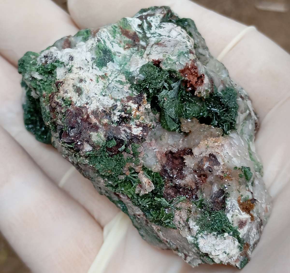 Malachite heterogenite quartz - Tenke Fungurume mine DRC Congo