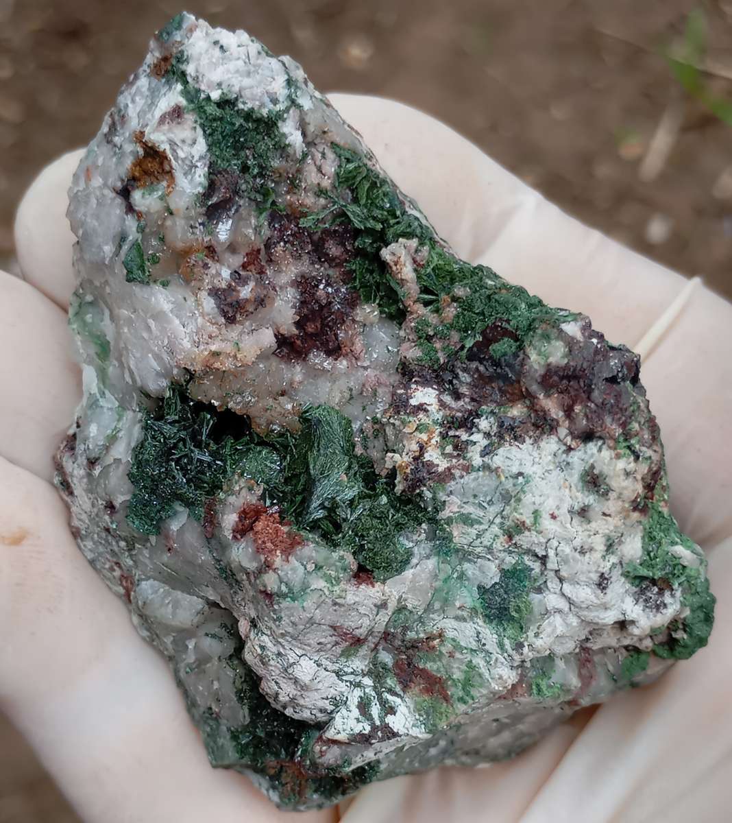 Malachite heterogenite quartz - Tenke Fungurume mine DRC Congo