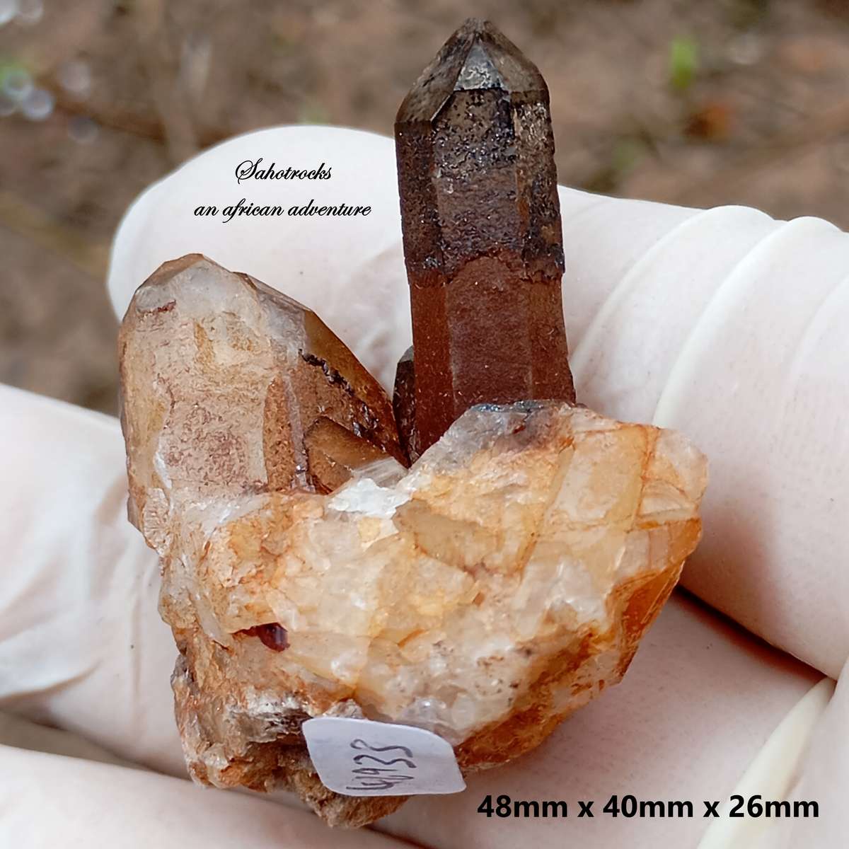 Hematite in quartz - Orange River N Cape South Africa