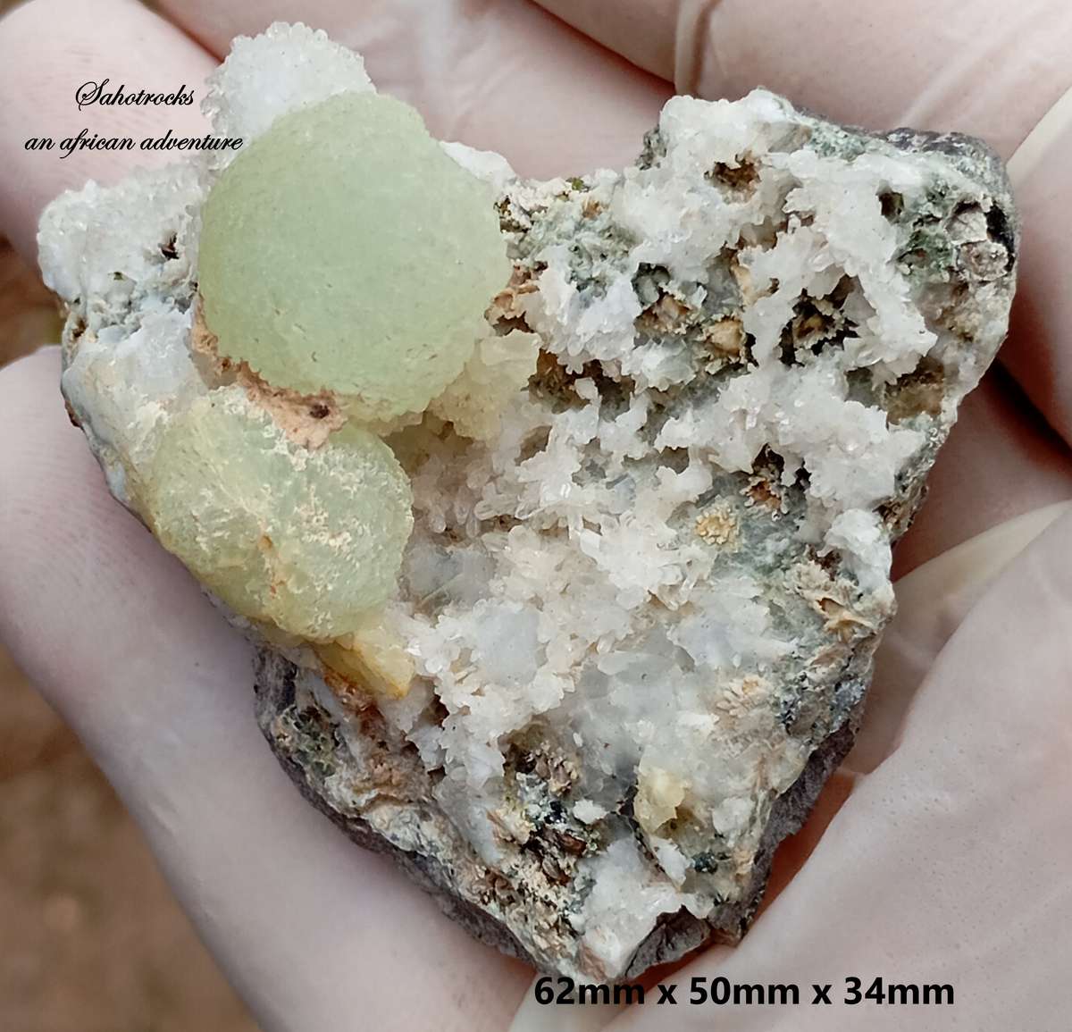 Prehnite quartz - Locality unknown