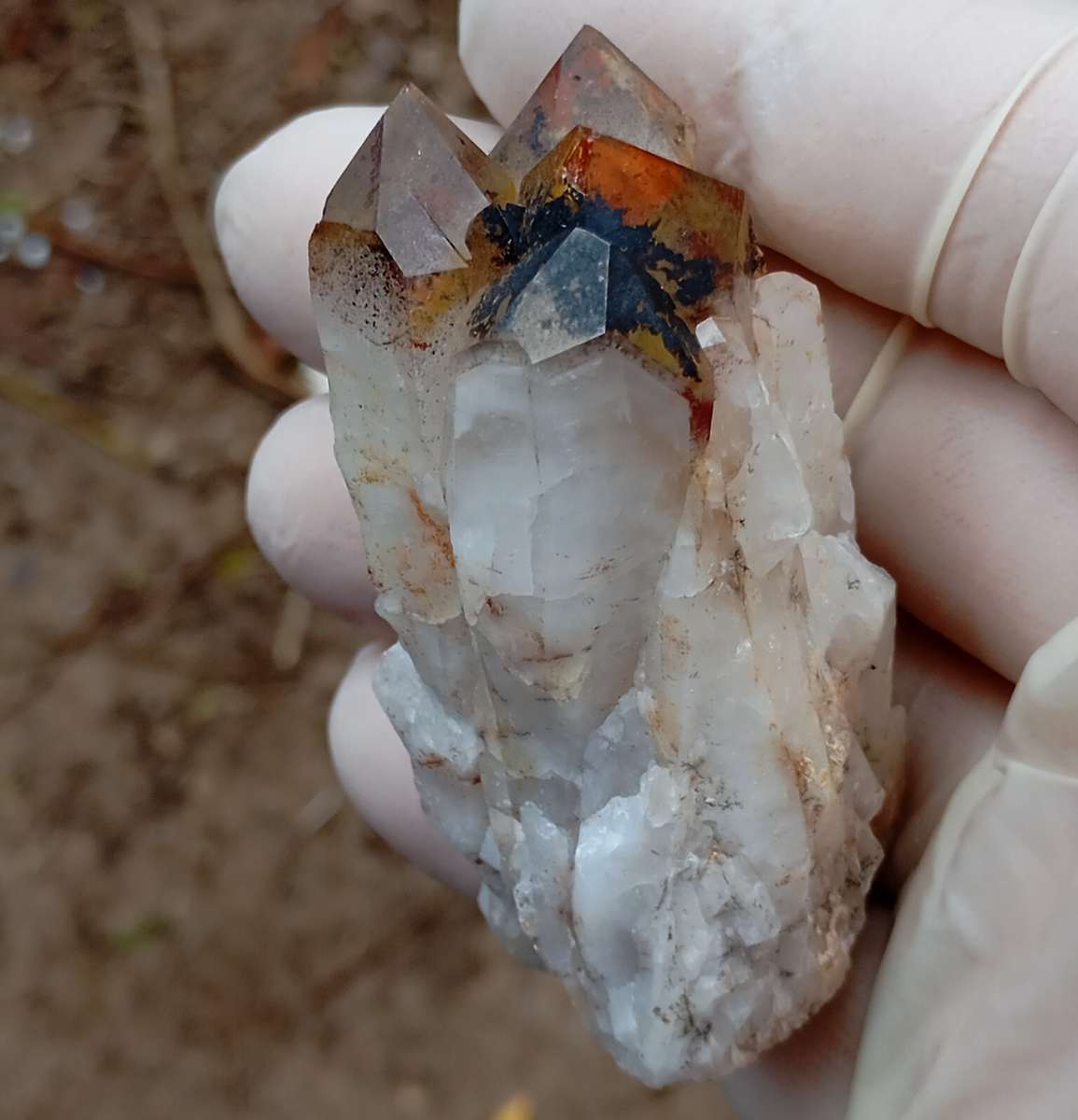 Hematite in quartz - Orange River N Cape South Africa