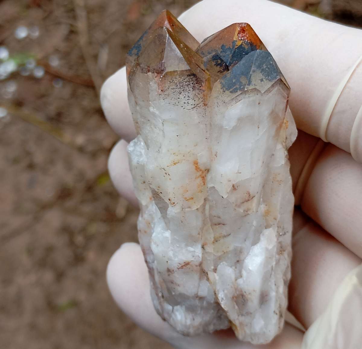 Hematite in quartz - Orange River N Cape South Africa