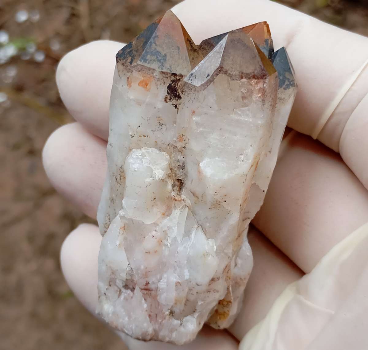 Hematite in quartz - Orange River N Cape South Africa