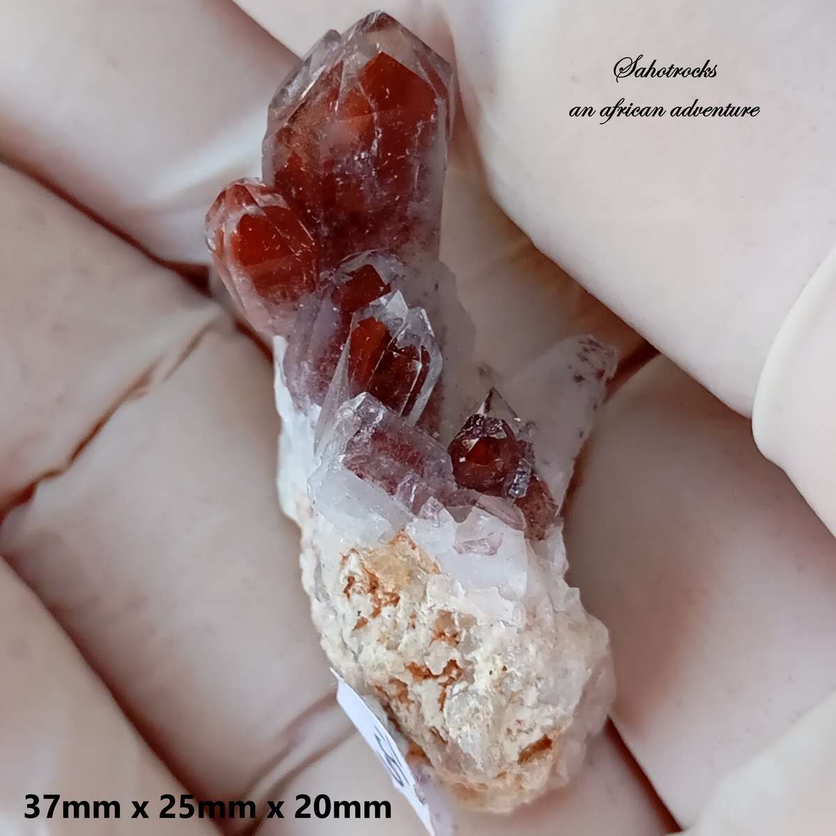 Hematite in quartz - Orange River N Cape South Africa