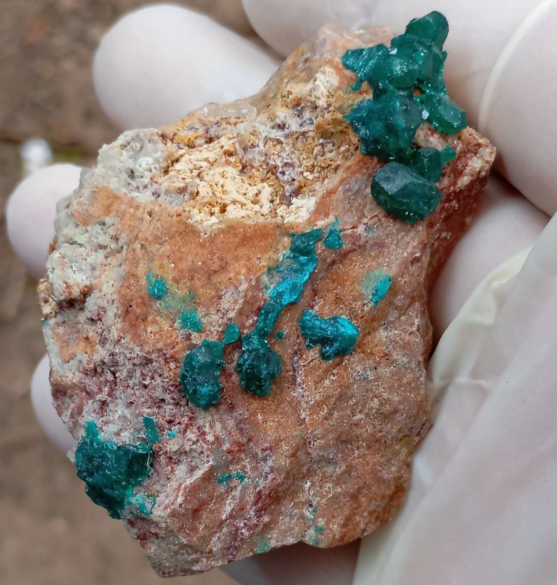 Dioptase quartz - Kolwezi mining district DRC Congo