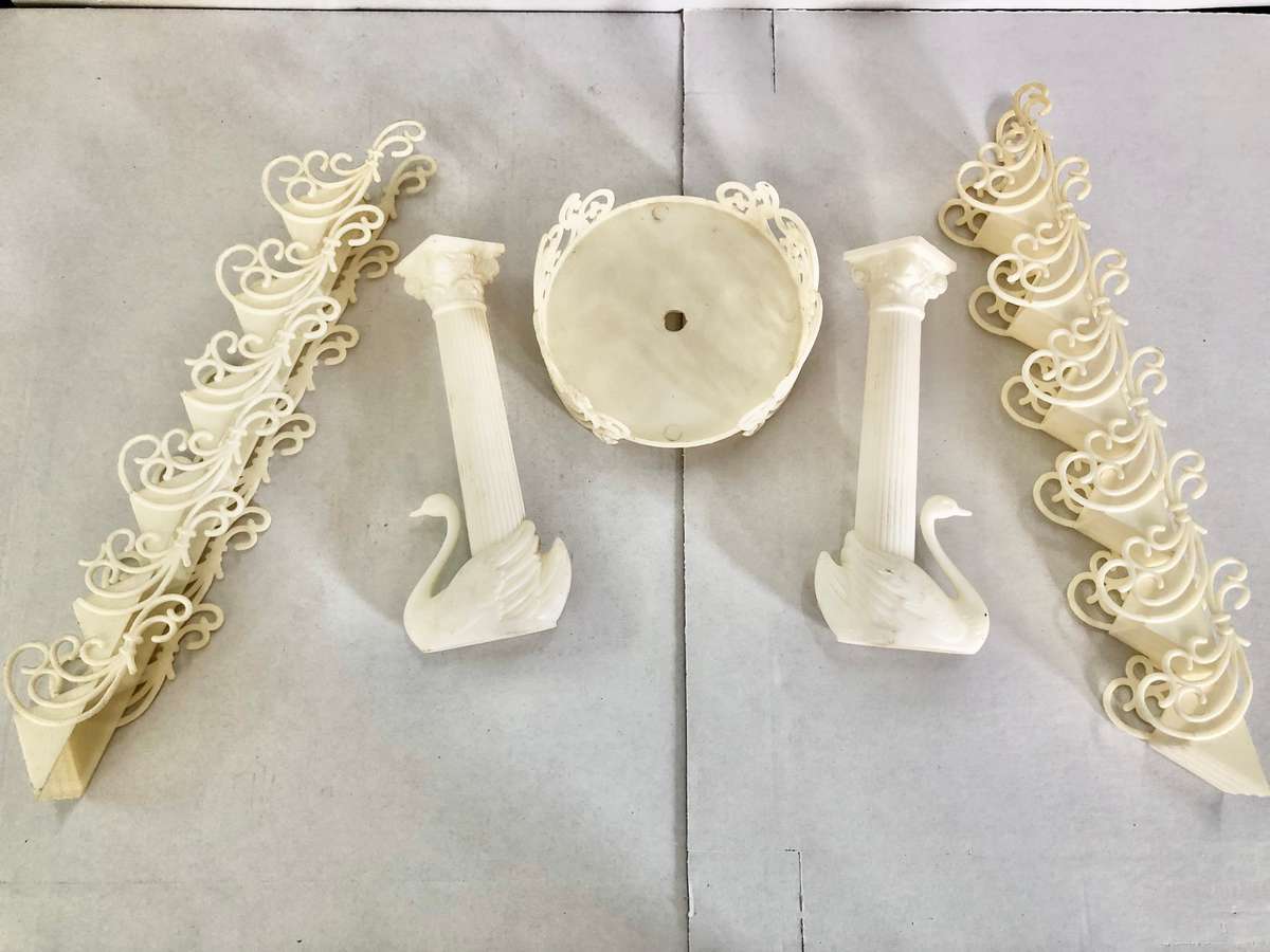 Swan Theme Cake Toppers from 1970's