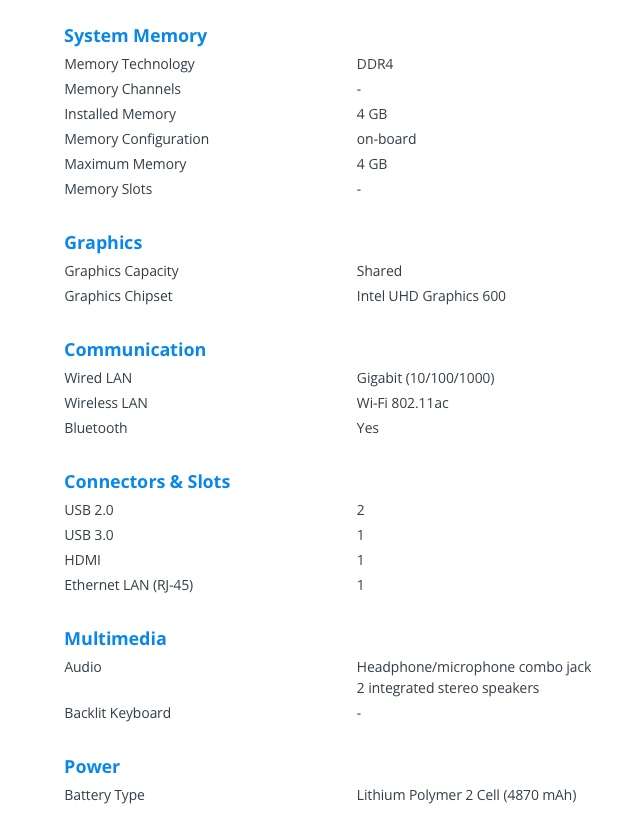 ACER ASPIRE 1 - NEW CONDITION