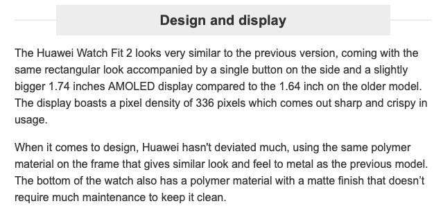 HUAWEI WATCH FIT 2 BOXED