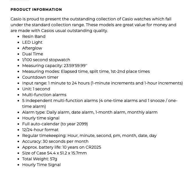 CASIO ILLUMINATOR - NEW CONDITION