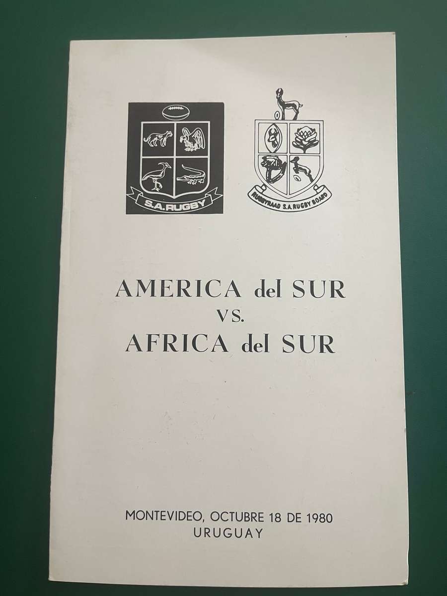 Rugby Programme - *RARE* South-Africa (Springboks) vs South-America 18/10/1980